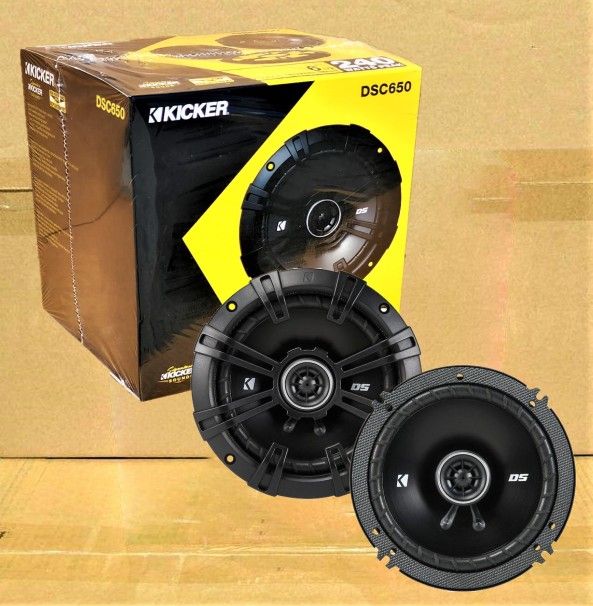 Kicker Car Speakers DS-Series 6.5" 2-Way Coaxial Speaker System 240 Watts DSC650 🚨 Payment Options Available 🚨 No Credit Needed 🚨 