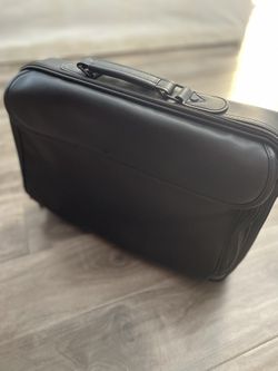 Leather Work Bag  In Black - Computer 