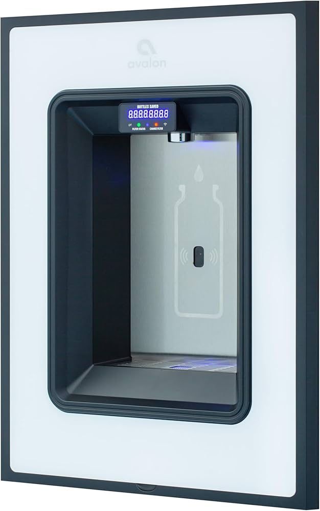 in-Wall Bottle Filling Station, Sensor Dispensing, Self Cleaning, Digital Bottle Counter Display, Dual Filtration, WiFi Enabled, High Capacity Cooling