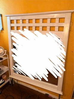 White Wood Framed Wall Mirror