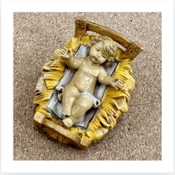 Vintage Italian Fontanini Jesus & Manger 1991 Mini Nativity Replacement  