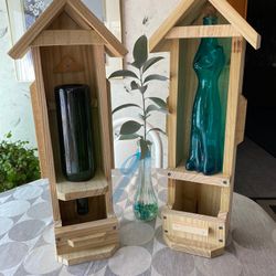 Wine Bottle Bird Feeder