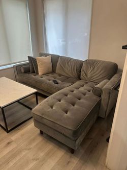 All Modern L-Sectional Couch, 2-Piece Reversible