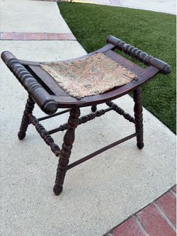 Antique wooden chair/foot stool