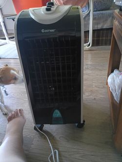 White and black Portable air conditioner