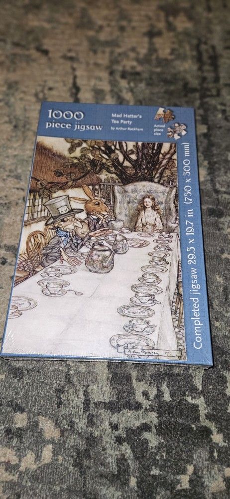 Mad Hatter's Tea Party 1000pc Puzzle. 29.5"x19.7"  Brand New Factory Sealed! 