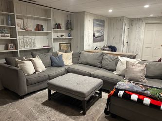 Gray, comfy sectional