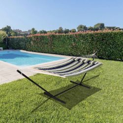 HAMMOCK - 12 Feet Double Hammock with Space Saving Steel Stand