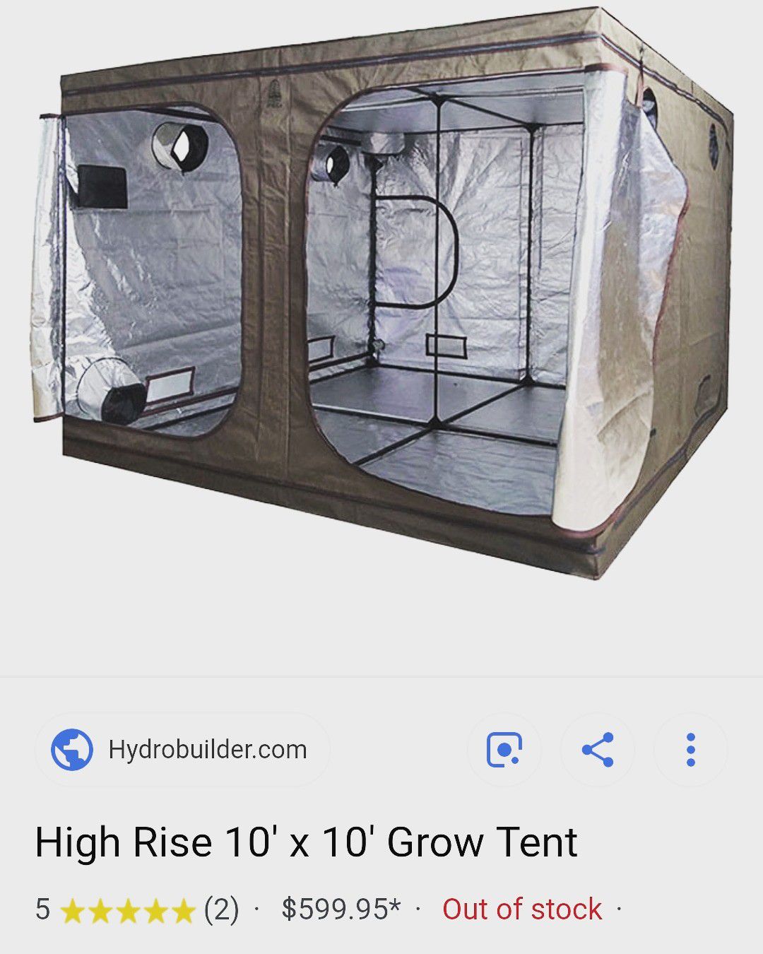 Hydroponics grow tent