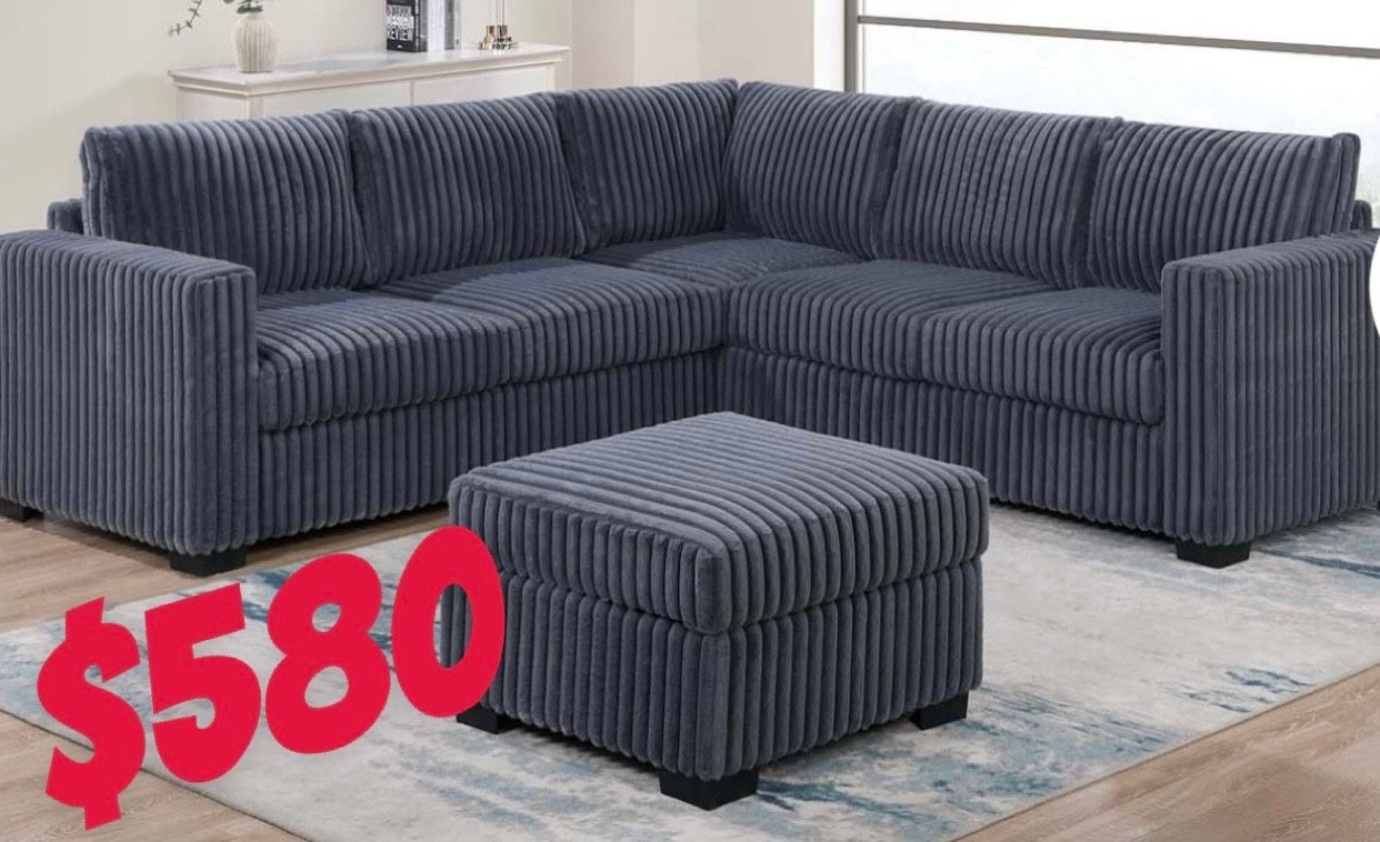 Sectional Couch (Corduroy )