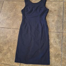 Xs Banana Republic Dark Navy Blue Sheath Midi Dress