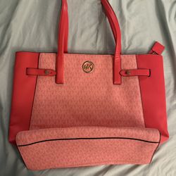 Michael Kors Coral pink Purse 