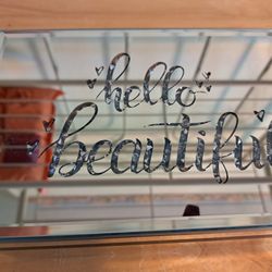 Hello BEAUTIFUL Mirrored Jewelry/Trinket Box
