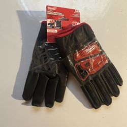 Milwaukee M-PACT® Goat Leather Work Gloves Large Black/Red 48-22-8782