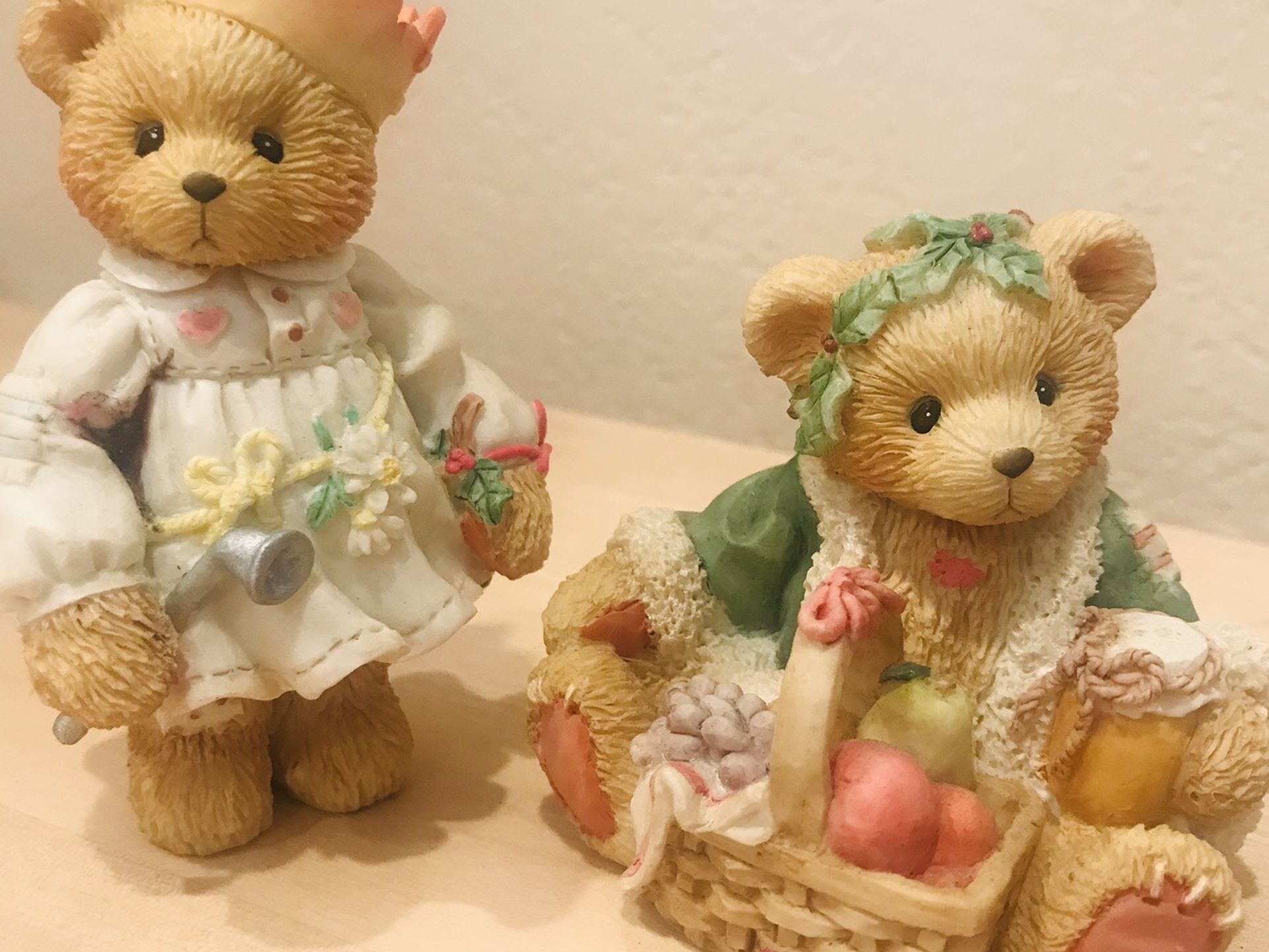 Cherished Teddies Gloria, Garland "Ghosts of Christmas" 2 Figurine Set