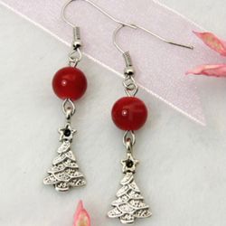 Christmas Tree Charm Earrings 