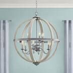 Keowee 28 1/4 in 9 Light Farmhouse Orb Chandelier Light