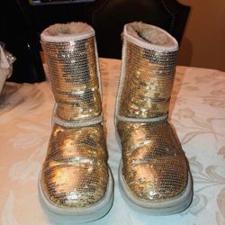 Ugg Australia Gold Sequin Boots 
