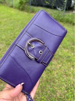 Purple coach wallet