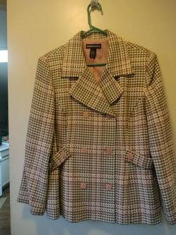 Norton McNaughton Houndstooth Double-Breasted Jacket