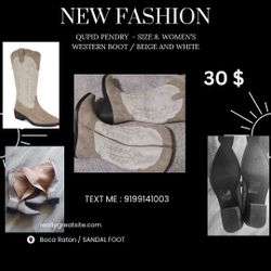 Qupid Pendry Women's size 8 western boots in a light color