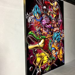 Canvas wall decoration 30”x42”. Brand new we can make it in different sizes, from  4.5”x4.5” to 30”x66”, Wood frame and sprayed with glossy clear coat