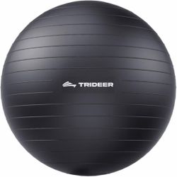 Trideer Exercise Ball for Yoga, Pilates & Fitness L(23-26ines/58-65cm), Black 