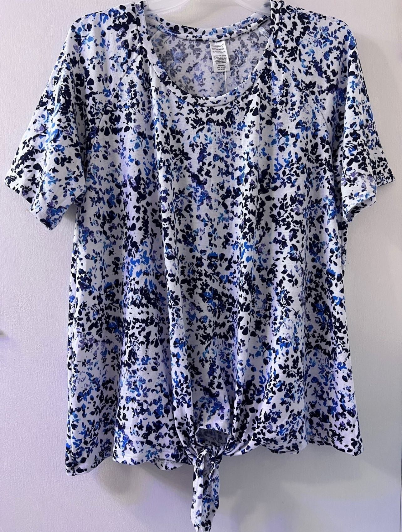 West loop Women’s tie-front tunic blouse size XL