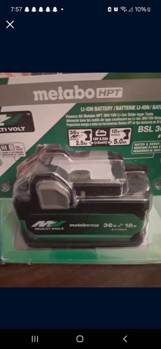 Metabo 36v 18v Battery