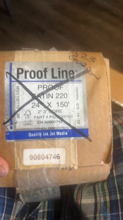 Proof Line Proof Satin 220 inkjet proofing paper, specifically a 24" x 150' roll.