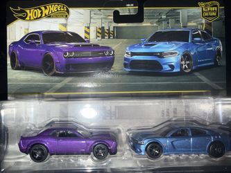 Hot Wheels Premium 2018 Challenger SRT Demon & 2019 Charger SRT 