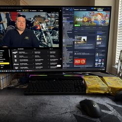 Gaming PC Setup 4070, Secret Labs, 4K LG,