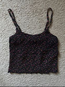 Hollister Y2K Tropical Floral Crop Cami Top