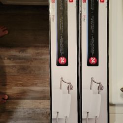 TWO (2) Delta  Flynn 24-in double Brushed Nickel Double Towel Bar

