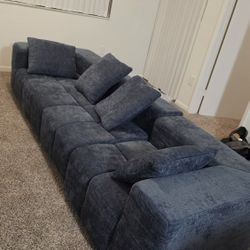 Blue Modular Memory Foam Sofa