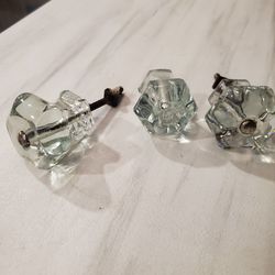 Antique Glass Drawer Nobs 