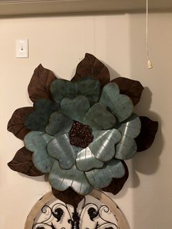 Kirkland’s Turquoise Bloom Metal Wall Decor 