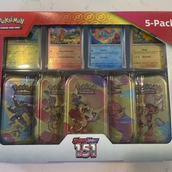 Costco Pokemon Scarlet & Violet 151 Mini Tin 5-pack (Meowth)