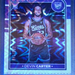 Devin Carter Rookie Card Panini 2024 NBA Hoops White Explosions #243 099/149 Basketball Card. 