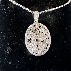 14 K Gold Pendant With .30 Cttw Of Genuine Diamonds- No Chain Included 
