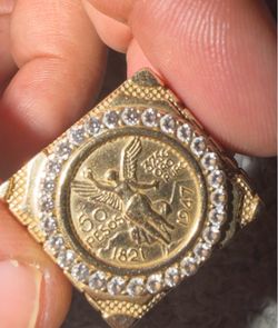 14k gold centenario men’s ring size 12