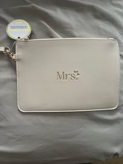 Mrs. Wristlet Clutch Pouch New with Tags