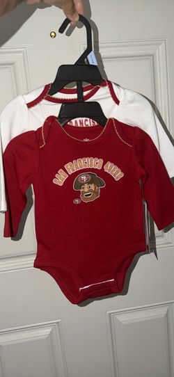 NFL 49ers Infant Girl 1&2 Color Cotton Long Sleeve Onesies 2 pack Size 3/6months