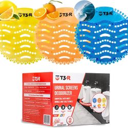 Urinal Screens Deodorizer (15 Pack) | Urinal Cakes 3d Wave Anti-Splash Odor Protection for Toilets | Perfect for Bathroom Office Hotels Restaurants & 