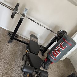 Workout Bench & UFC Punching Bag 