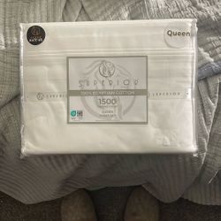 Superior 100% Egyptian Cotton 1500 Thread Count Queen Sheet Set