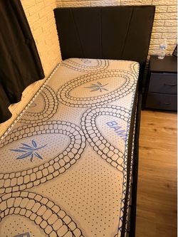Twin Size Bed Frame with Mattress