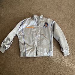 Star Tours 35 Year Anniversary Mens Medium Silver Bomber Jacket