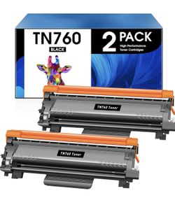 MasaiMara TN760 Compatible Toner Cartridges Replacement for Brother TN-760 TN730 TN-730 to Use with MFC-L2710DW MFC-L2750DW HL-L2350DW HL-L2370DW HL-L