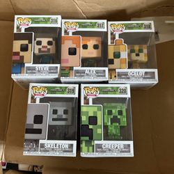 Full Set Of Minecraft Funko Pop’s
